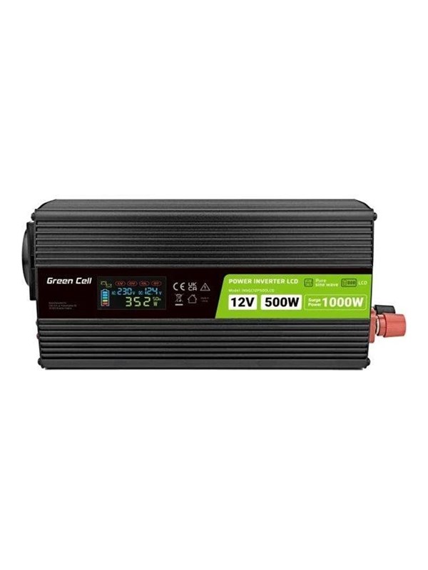 Green Cell - DC to AC power inverter - 500 Watt Voeding - 500 Watt - ATX - 80 Plus