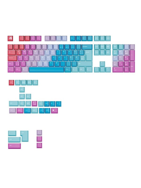 Glorious GPBT Gradient Keycaps - Daydream - DE Qwe