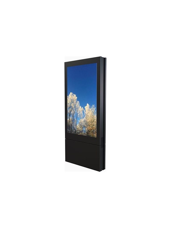 HI-ND stand - totem - for digital signage LED panel - dual sided - black - Max - recommended for 55"