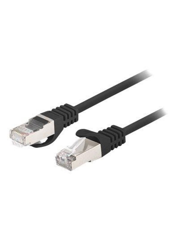 Lanberg patch cable - 25 cm - black RAL 9004 - Zwart - 0.25m