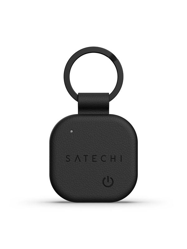 Satechi FindAll Vegan-Lederen Sleutelhanger met FindMy – Ingebouwde Find My Technologie – Geavanceerde Bluetooth 5.4 LE Tracking – Waarschuwt bij Vergeten Essentiële Zaken - Zwart