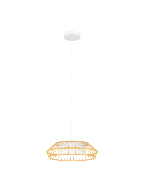 EGLO YUKU-Z HANGLAMP Ø460 RGBTW WIT/BAMBOE
