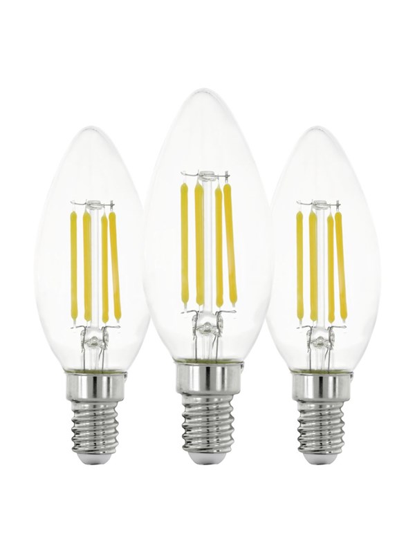 EGLO LED spot C35 7W 806LM 2700K 3 STUKS HELDER E14