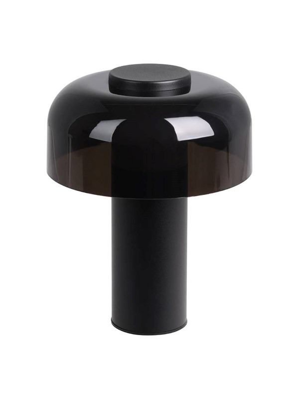 EGLO Ponente Tafellamp - Aanraakdimmer - Draadloos - LED - 20 cm - Zwart/Smoke - Instelbaar wit licht - Oplaadbaar - Binnen en Buiten