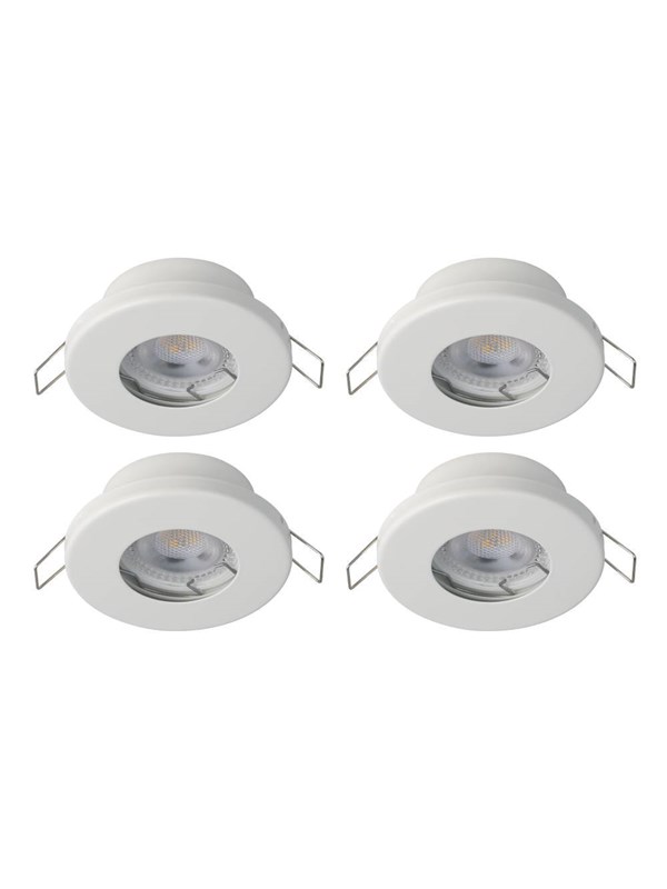 EGLO MAZUBY 1 INGEBOUWD. SET Ø85 4X500LM 3000K DEMPER. IP44 WIT