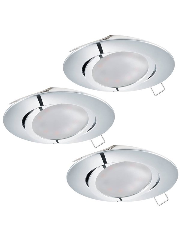 EGLO TEDO INGEBOUWD. SET Ø80 KIP GU10 3X5W 400LM CHROOM