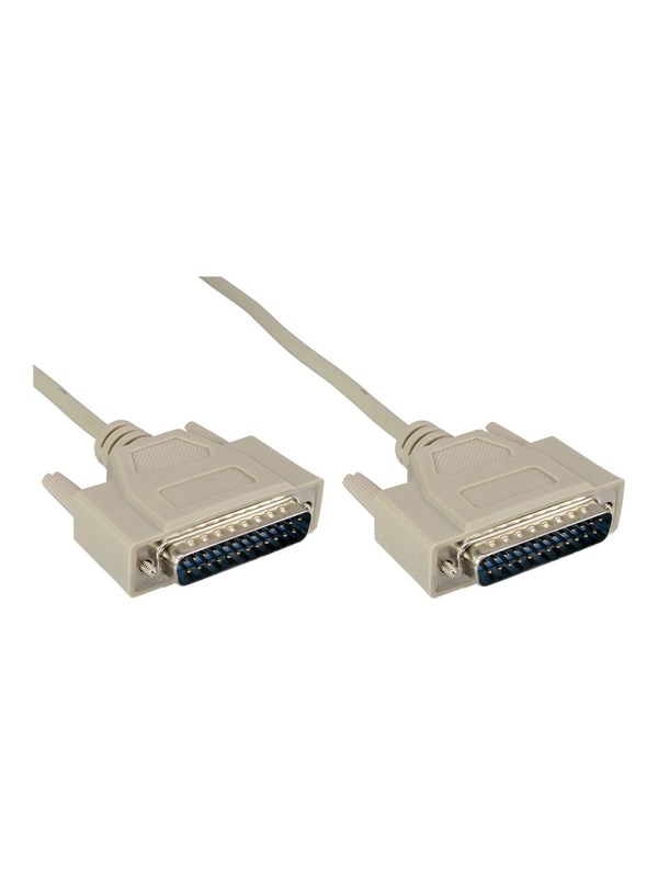 Premium seriële RS232 kabel 25-pins SUB-D (m) - 25-pins SUB-D (m) / gegoten connectoren - 1,8 meter