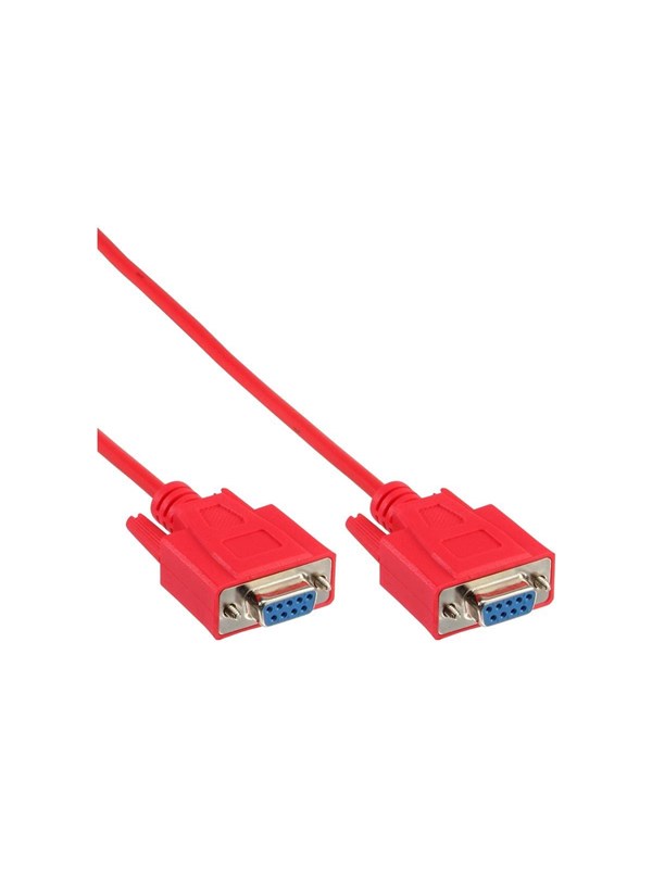 Premium seriële RS232 null modemkabel 9-pins SUB-D (v) - 9-pins SUB-D (v) / gegoten connectoren - 3 meter