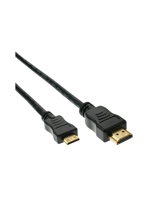 Mini HDMI - HDMI kabel - versie 1.3 (Full HD 1080p) - verguld / zwart - 10 meter