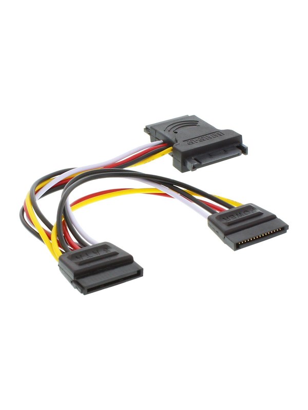 InLine - power splitter - SATA power to SATA power - 15 cm