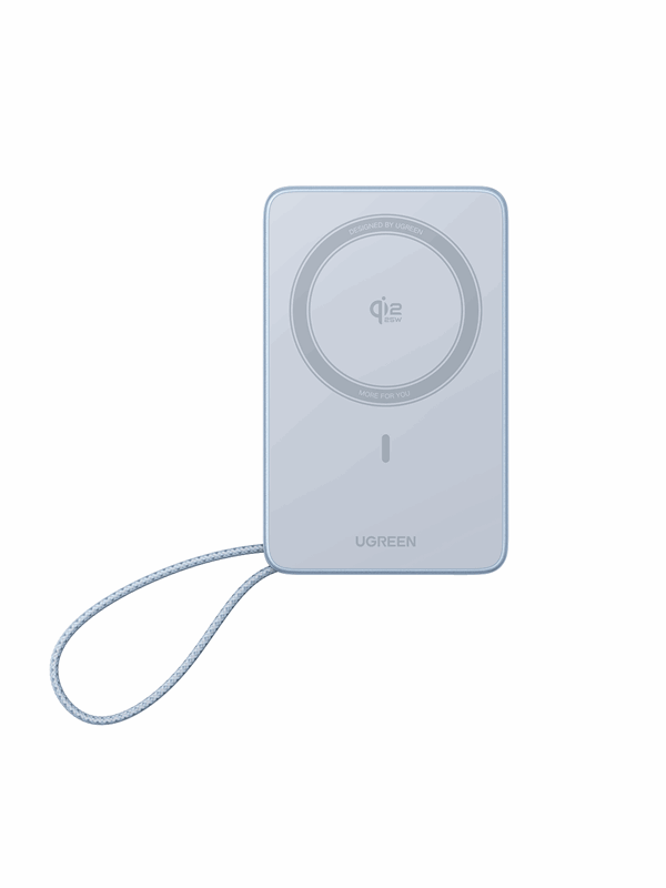 UGREEN MagFlow Qi2.2 25 W Magnetic Wireless Powerbank with Built-in Cable - 10000 mAh