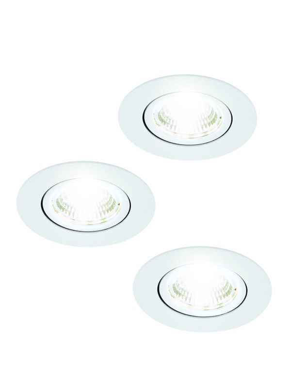 EGLO SALICETO INGEBOUWD. SET KIP Ø88 3X450LM 4000K VOCHTIG. WIT