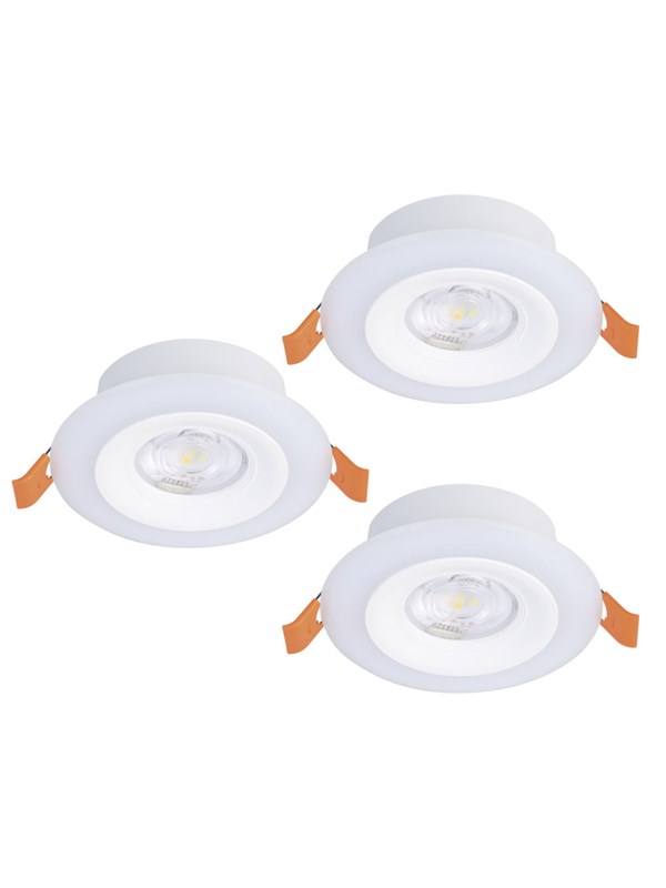 EGLO CALONGAGE INGEBOUWD. SET Ø98 3X520LM+RGB RAND FJ. BETJ. WIT