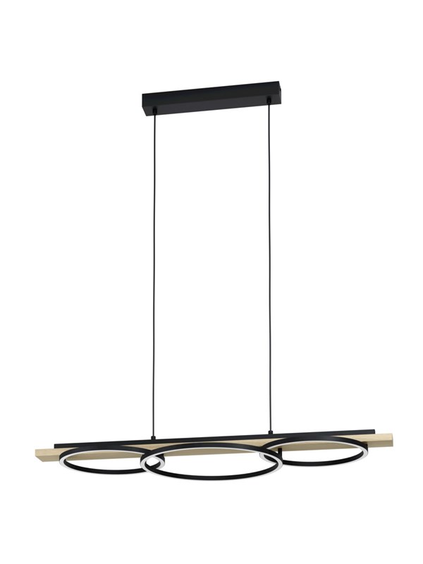 EGLO BOYAL LANGE TAFEL ZWART/NATUUR FSC