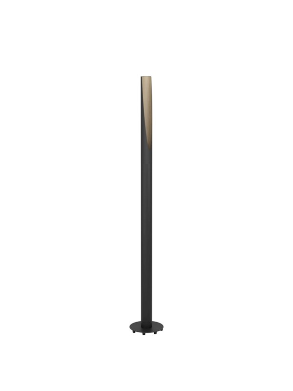 EGLO Barbotto Vloerlamp - GU10 - 136,5 cm - Zwart/Bruin - Staal/Hout - FSC Hout