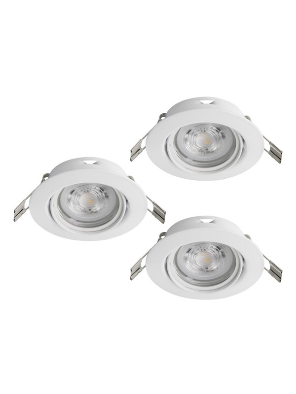 EGLO FAVAZZINA INGEBOUWD. KIP Ø88 GU10 3X4.9W 3X400LM WIT