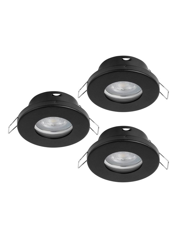 EGLO FAVAZZINA INGEBOUWD. KIPØ88 GU10 3X4.9W 3X400LM IP44 ZWART