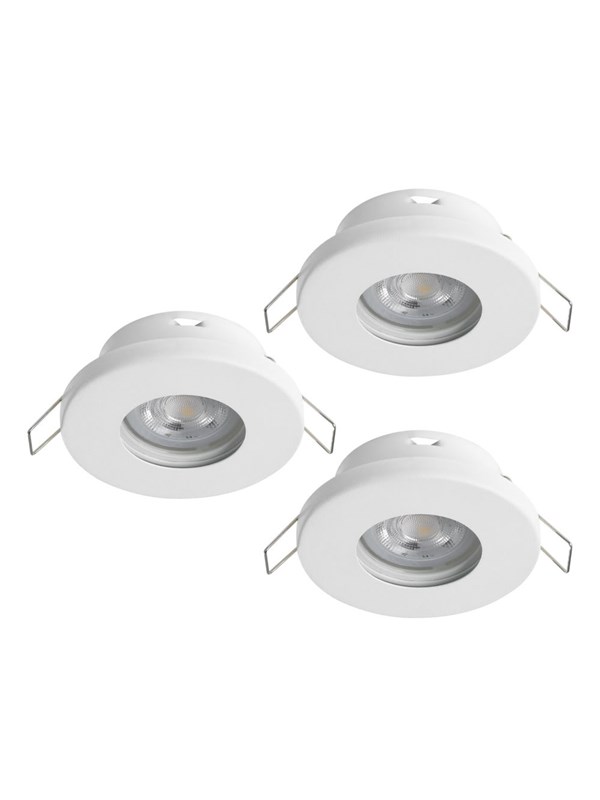 EGLO FAVAZZINA INGEBOUWD. KIP Ø88 GU10 3X4.9W 3X400LM IP44 WIT