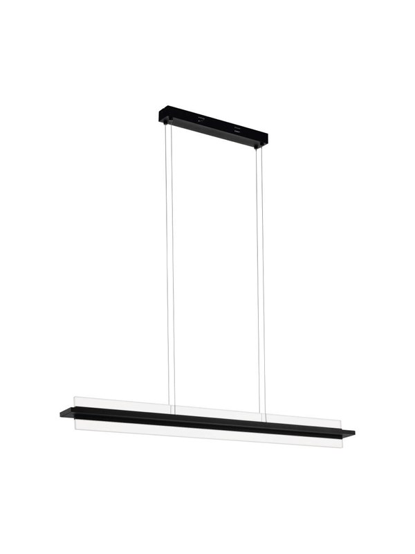 EGLO SPADAFORA LANGE TAFEL 2X7,5W 2000LM DEMPER. ZWART/HELDER SATIJN