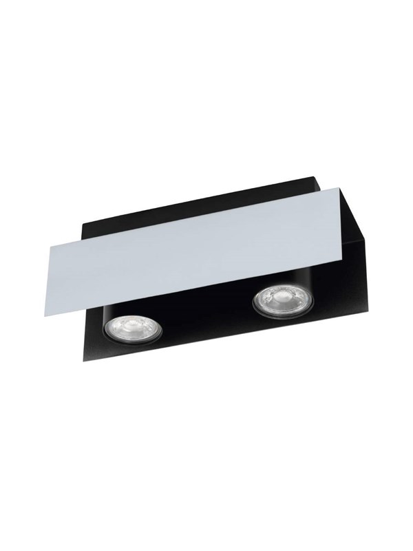 EGLO Viserba Plafondlamp - GU10 - Staal - Zwart|Wit