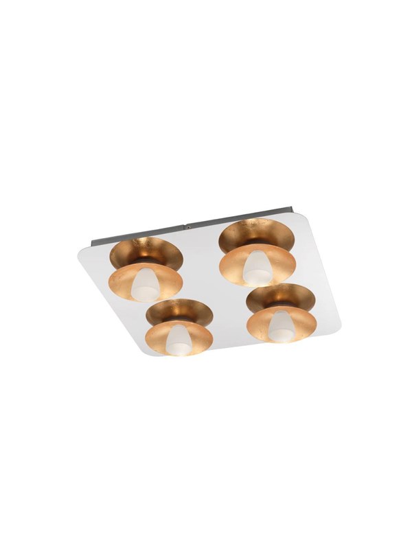 EGLO TORANO PLAFONDLAMP 4X510LM DEMPER. CHROOM/GOUD