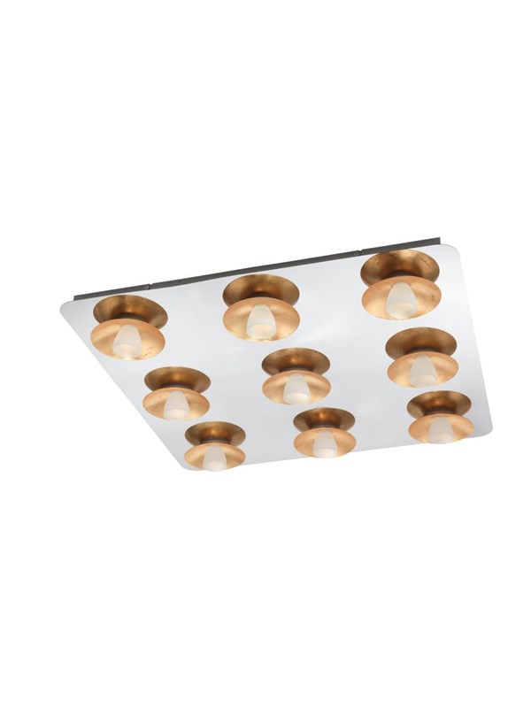 EGLO TORANO PLAFONDLAMP 9X510LM DIMMPB. CHROOM/GOUD