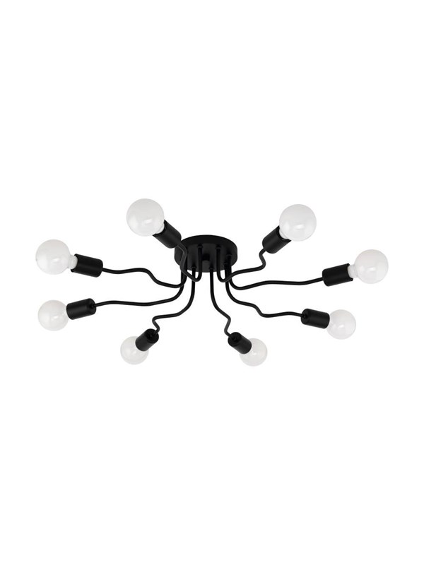 EGLO ORAZIO PLAFONDLAMP Ø680 8XE27 ZWART