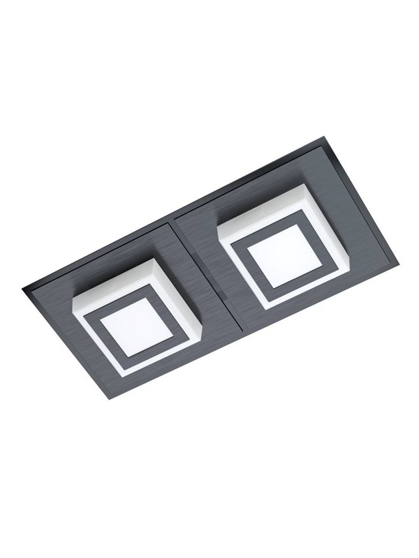 EGLO MASIANO 1 WAND/PLAFOND 2X340LM ZWART/SATIJN