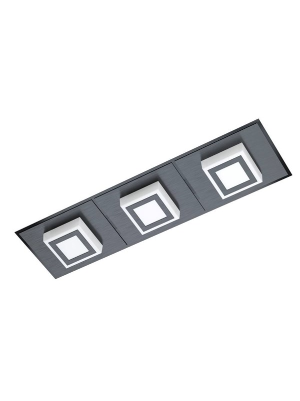 EGLO MASIANO 1 WAND/PLAFOND 3L ZWART/SATIJN