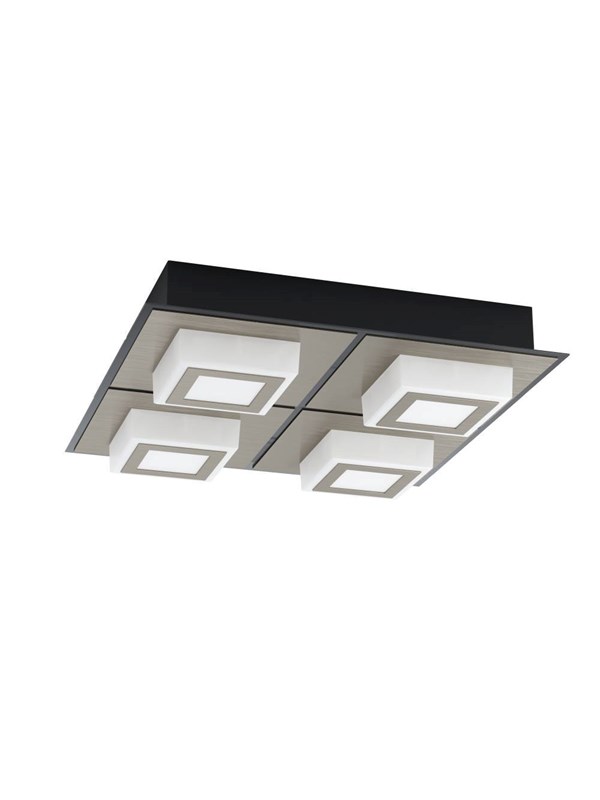 EGLO MASIANO 1 WAND/PLAFOND 4L ZWART/SATIJN
