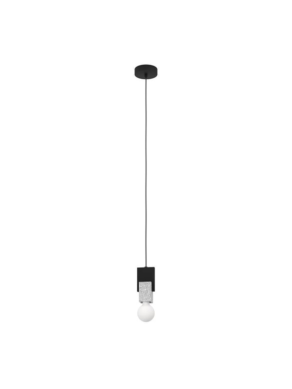 EGLO Lobatia Hanglamp - E27 - Staal|Hout - Zwart|Wit|Grijs