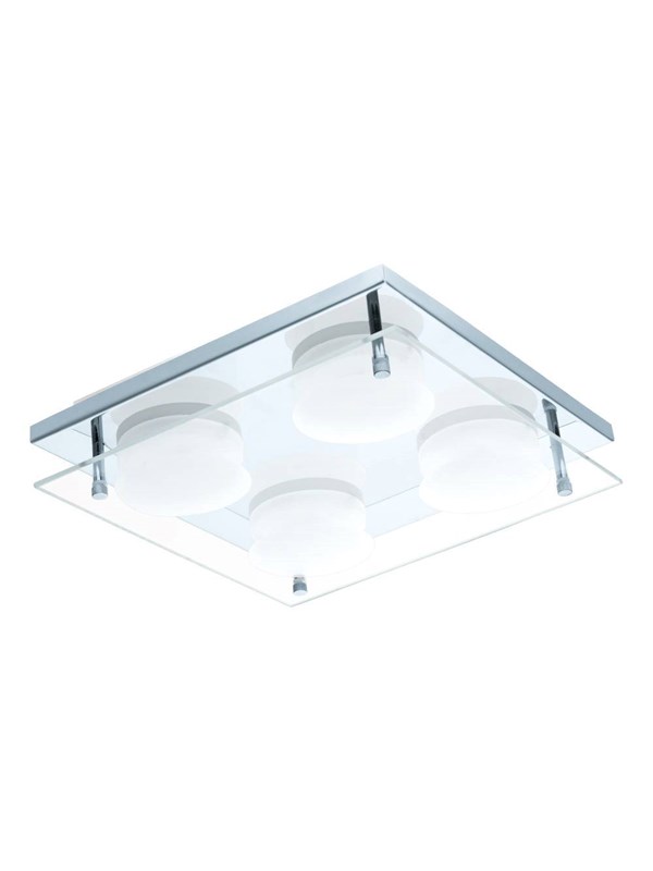 EGLO ABIOLA WAND/PLAFOND 4X450LM 220X220 CHROOM