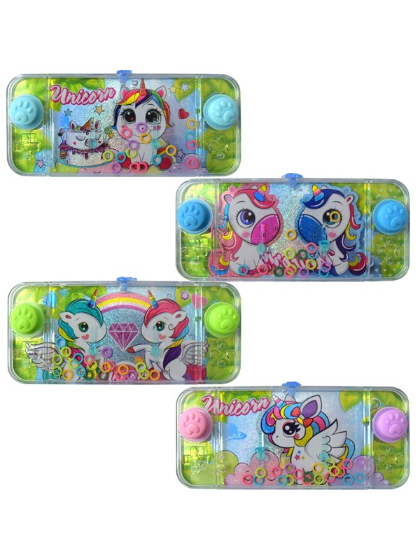 Pocket Money Unicorn Water Game Console - assorted