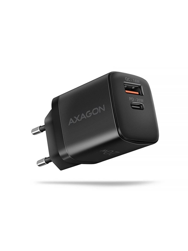 AXAGON USB-oplader 22 W USB-C, USB-A QC 2.0, QC 3.0, USB PD 2.0 Zwart USB Power Delivery (USB-PD)