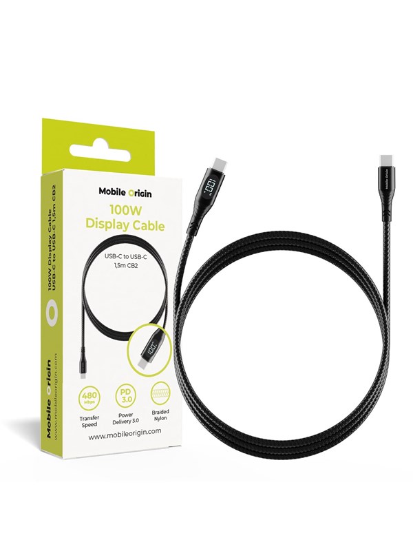 Mobile Origin 100W Display Cable USB-C to USB-C 1.5m CB2