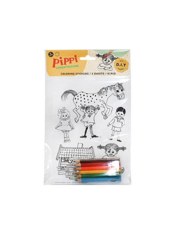 Kinderboeken Pippi inkleurbare stickers - creatieve speelpret.