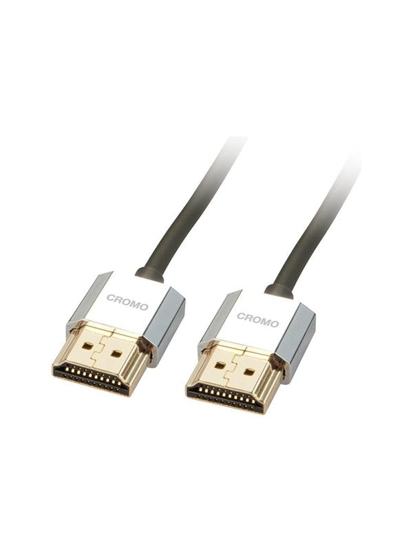 Lindy CROMO Slim High Speed HDMI Cable with Ethernet - HDMI met ethernetkabel - HDMI (M) naar HDMI (M) - 2 m - shielded twisted pair (STP)
