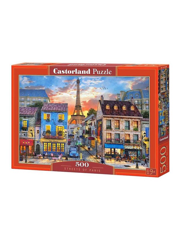 Castorland Streets of Paris – Puzzel – 500 stukjes – Satijnen afwerking – Perfecte pasvorm – Europese kwaliteit