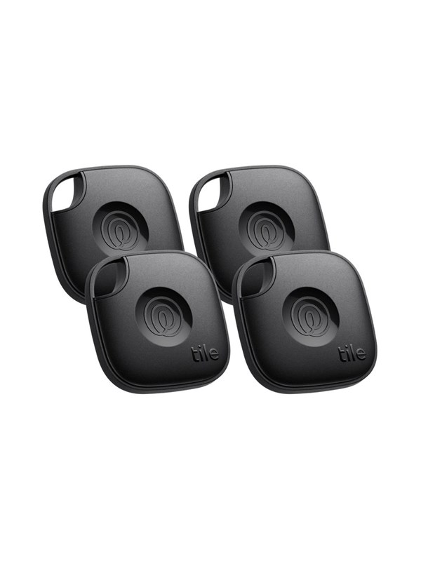 Life360 Tile Mate - Krachtige Bluetooth Tracker - Item locator voor Sleutels, Tassen en Meer - Telefoonzoeker - Compatibel met iOS en Android - 4-stuks (zwart)