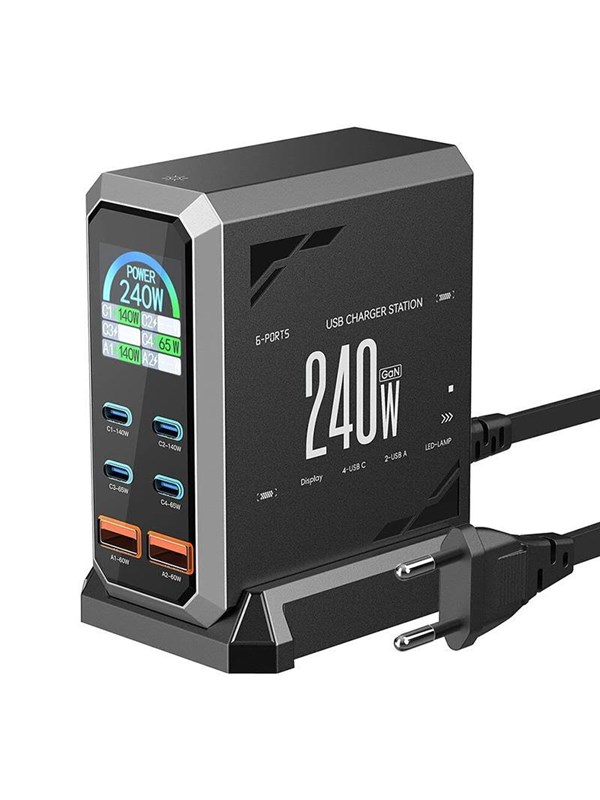 BlitzWolf BW?S31 240W 6?Port USB?C + USB?A PD Desktop Charger