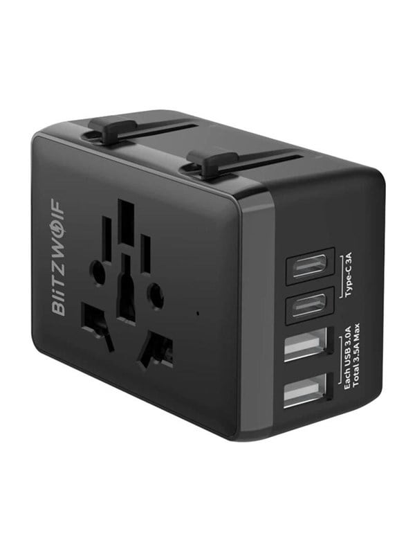 BlitzWolf BW-TA1 4-in-1 Travel Adapter 2xUSB + C + PD 20W