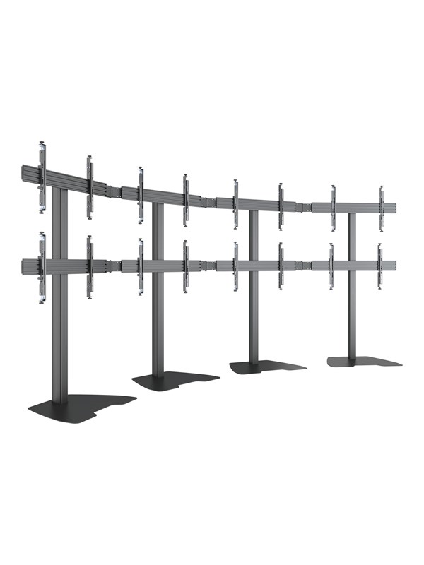 Multibrackets M Pro Series mounting kit - for 4x2 video wall - micro adjustable arms - black - Max 240 kg - recommended for 65"