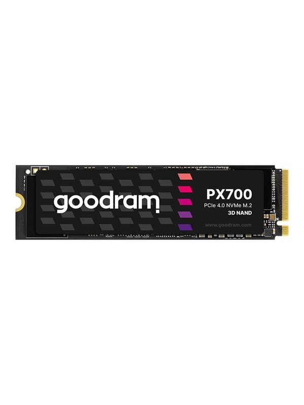 GOODRAM PX700 SSD - 2TB - M.2 2280 NVMe - PCIe Gen4 x4 - Leessnelheid 7400 MB/s - Schrijfsnelheid 6500 MB/s - 3D NAND