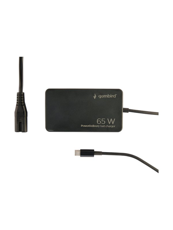 Gembird - USB-C power adapter - power delivery GaN fast - 65 Watt