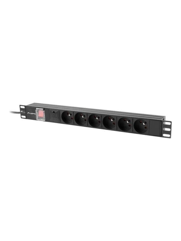 Lanberg Stroomstrip Pdu 19 1U Voor Server Computer 6X Pl 2 Meter Zwart