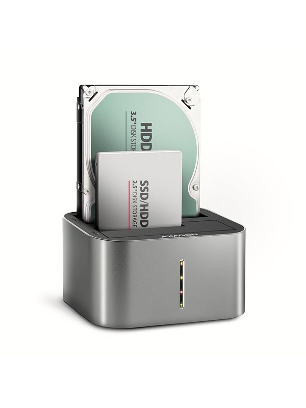 AXAGON Superpeed USB-C Dual HDD/SSD Dock with Clone Fuction