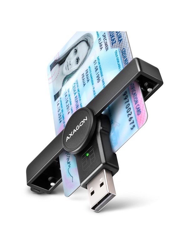 AXAGON CRE-SMPA USB-A Smart card/ID card PocketReader