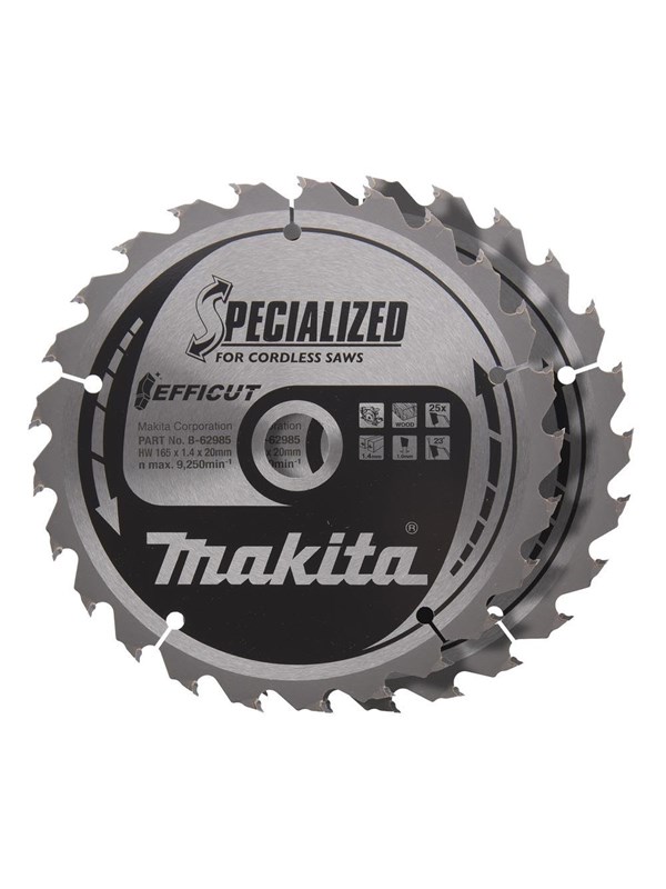 Makita B-62985-2 Cirkelzaagbladset 165 x 20 x 1.4 mm Aantal tanden: 25 2 stuk(s)