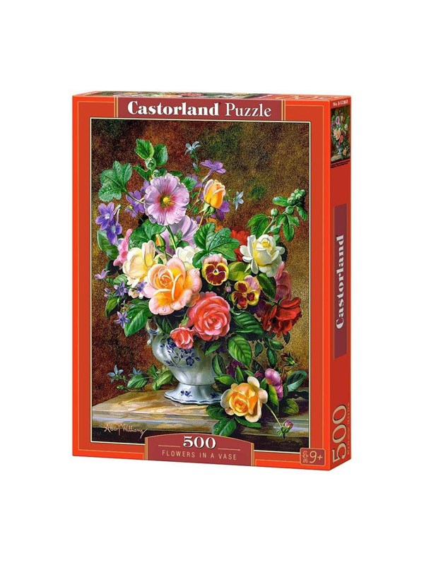 Castorland Flowers in a Vase – Puzzel – 500 stukjes – Satijnen afwerking – Perfecte pasvorm – Europese kwaliteit