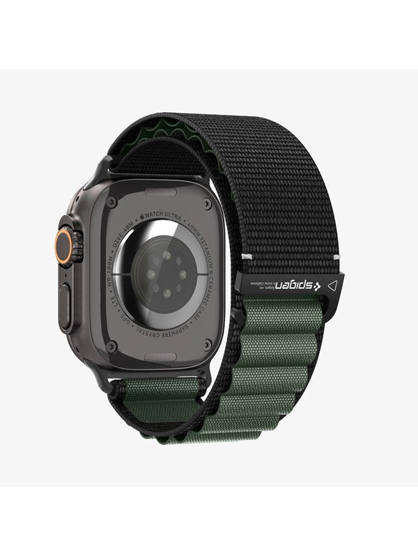 Spigen Fabric Band (hook) - black green - Apple Watch 49mm/46mm/45mm/44mm